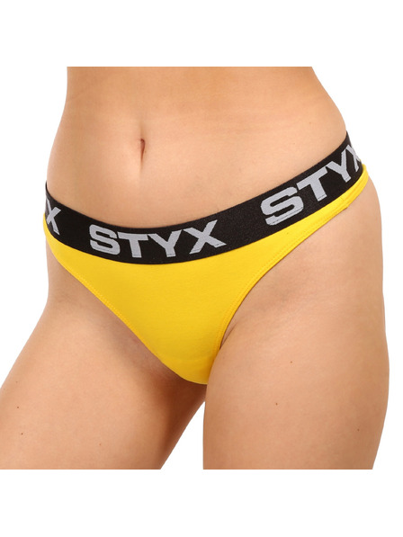 Styx Styx női tanga sportgumi sárga