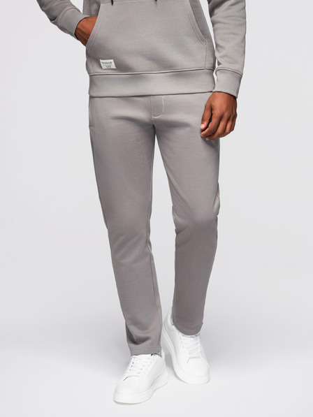 Ombre Clothing Férfi melegítő szett: kapucnis pulóver + regular fit nadrág - szürke V8 Z120 Ombre Clothing
