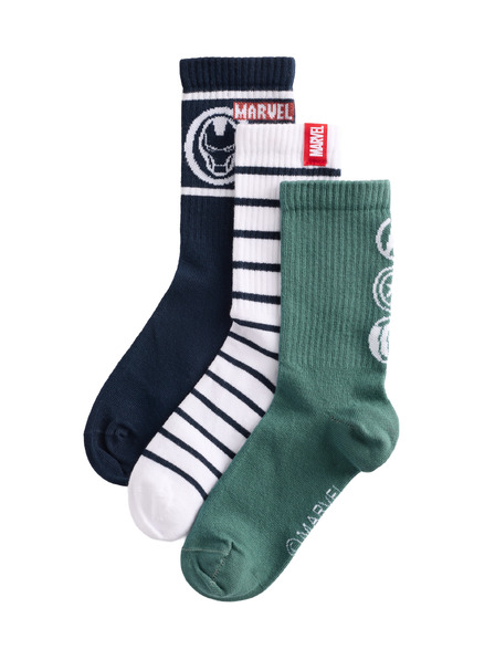 Marks & Spencer Marvel™ bokasokni, 3 pár csomagban (6-os méret – 7-es méret) Marks & Spencer zöld