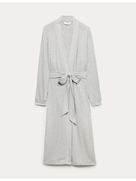 Marks & Spencer Hosszú bordázott wrap magas modál tartalommal Marks & Spencer szürke