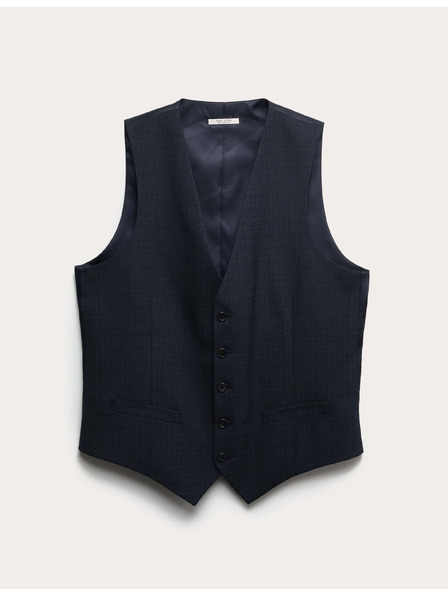 Marks & Spencer Textúrázott rugalmas mellény Marks & Spencer tengerészkék