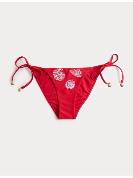 Marks & Spencer Bikini alső oldalt megkötött és hímzett Marks & Spencer piros