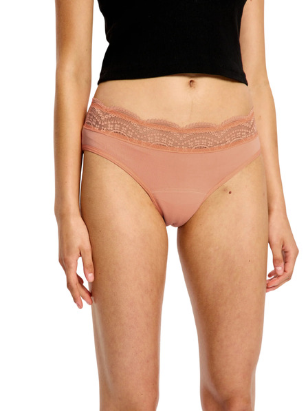 Modibodi Modibodi Sensual Hi Waist Bikini Light menstruációs fehérnemű Cameo Peach