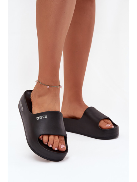 BIG STAR SHOES Big Star női papucsok masszív platformmal – fekete