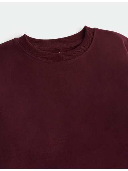 Marks & Spencer Magas pamuttartalomú pulóver (2–8 év) Marks & Spencer piros