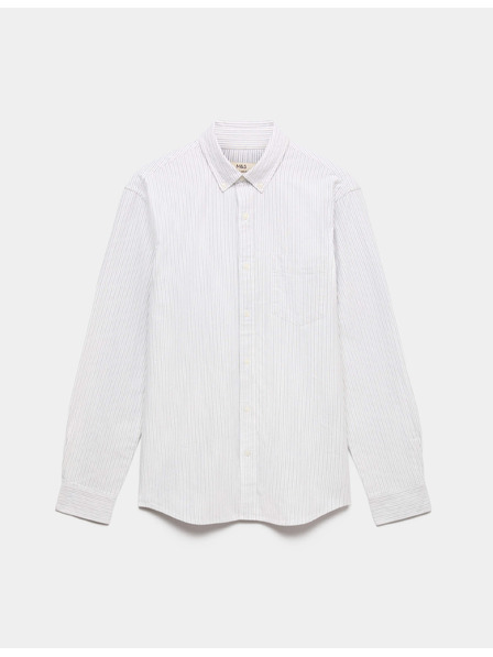 Marks & Spencer Csíkos Oxford Ultimate ing tiszta pamuból Marks & Spencer szürke