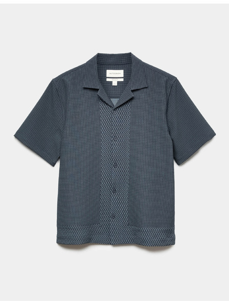 Marks & Spencer Jakárd rövid ujjú ing geometrikus mintával Marks & Spencer tengerészkék