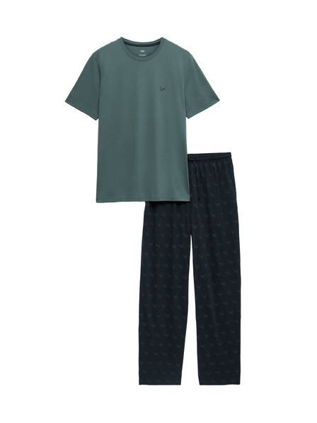 Marks & Spencer Tiszta pamut pizsamakészlet Marks & Spencer zöld