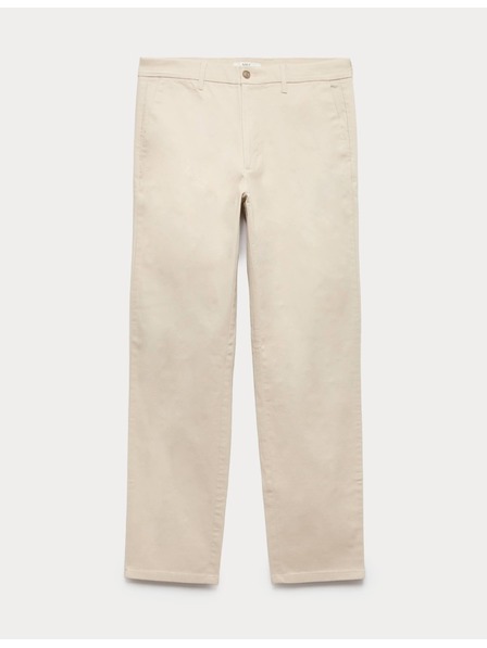 Marks & Spencer Rugalmas chino nadrág normál szabással Marks & Spencer bézs