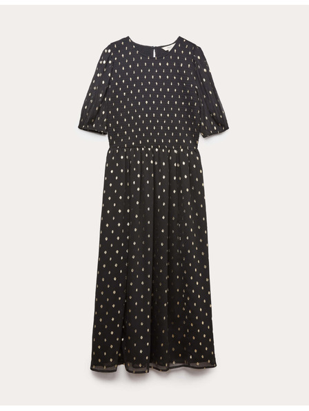 Marks & Spencer Midi ruha fémhatású pöttyös nyomattal Marks & Spencer fekete