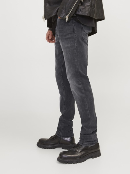 Jack & Jones JJIGLENN férfi fekete slim fit farmer