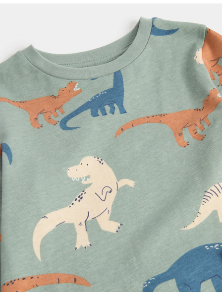 Marks & Spencer Dinoszaurusmintás tiszta pamut pizsamakomplekt (1–16 éves) Marks & Spencer zöld