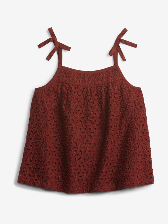 GAP Ruffle Woven Gyerek trikó Piros