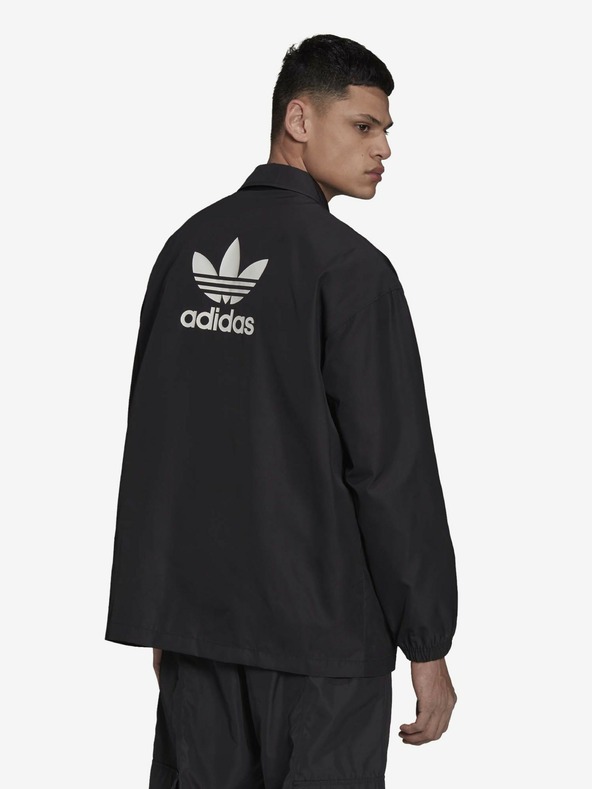 adidas Originals Fekete adidas Originals Coach Jacket Férfi könnyű ingkabát