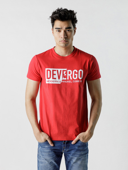Devergo Piros férfi póló Devergo