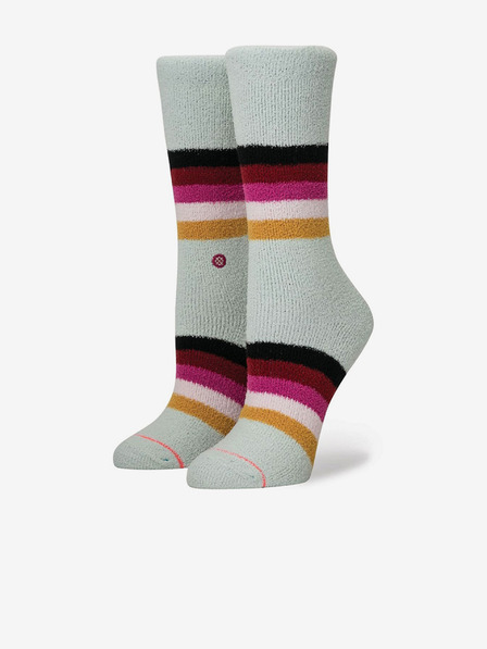 Stance Fehér női thermo zokni csíkokkal Stance ICE CAP kék színben