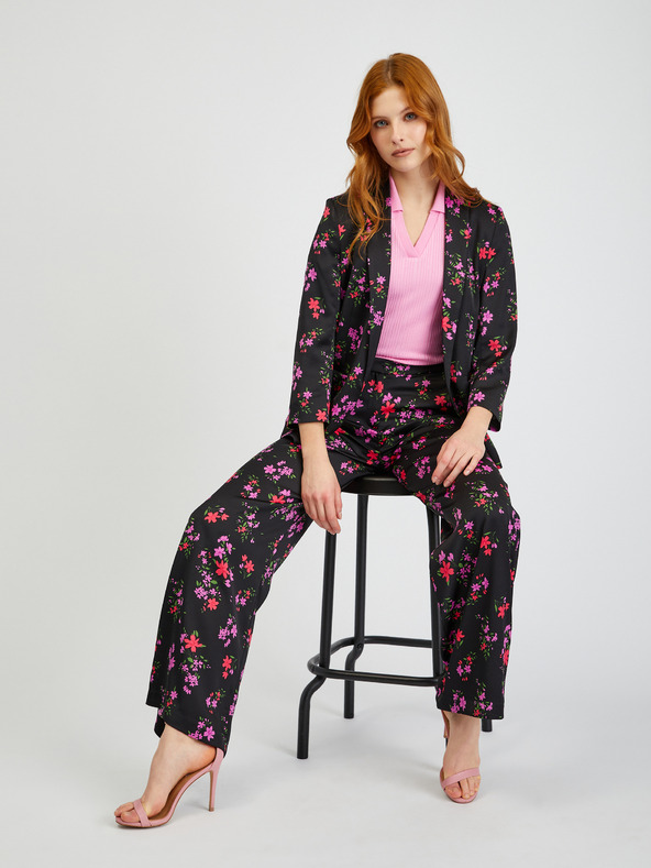 Orsay ORSAY fekete virágmintás női blézer