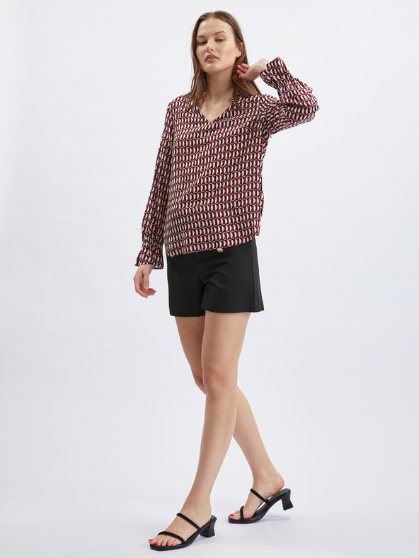 Orsay ORSAY fehér-fekete mintás női blúz