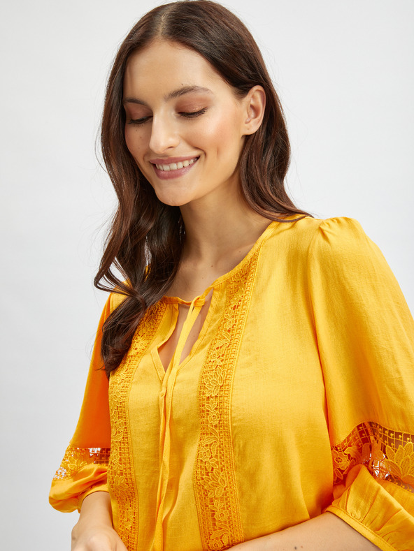 Orsay ORSAY narancssárga női blúz csipkével