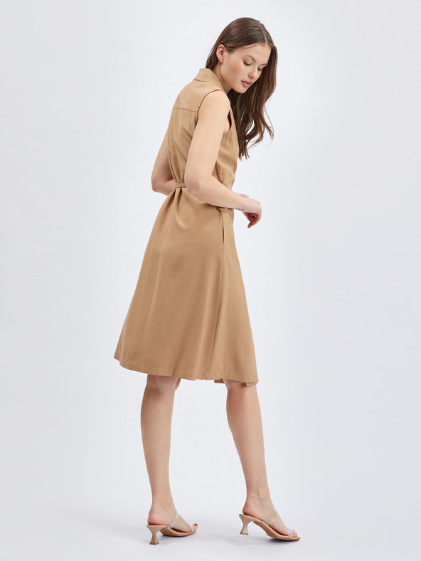 Orsay ORSAY világosbarna átkötős női ruha