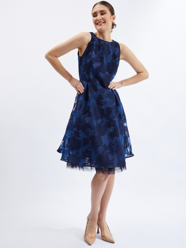 Orsay ORSAY sötétkék női ruha díszítő részlettel