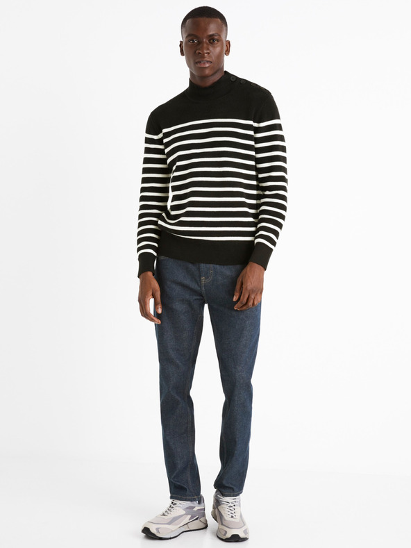 Celio Sötétkék férfi szűk szabású farmer Celio C25 Donew