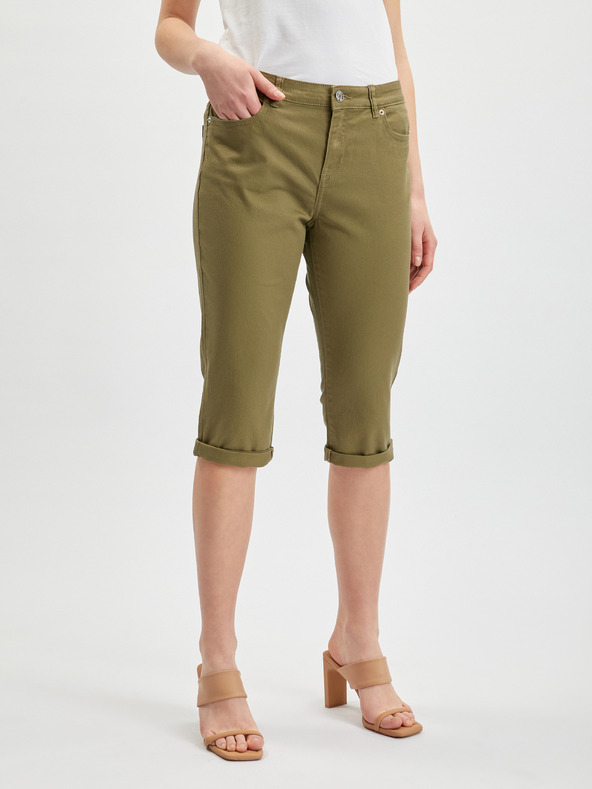 Orsay ORSAY khaki színű rövidített női farmer