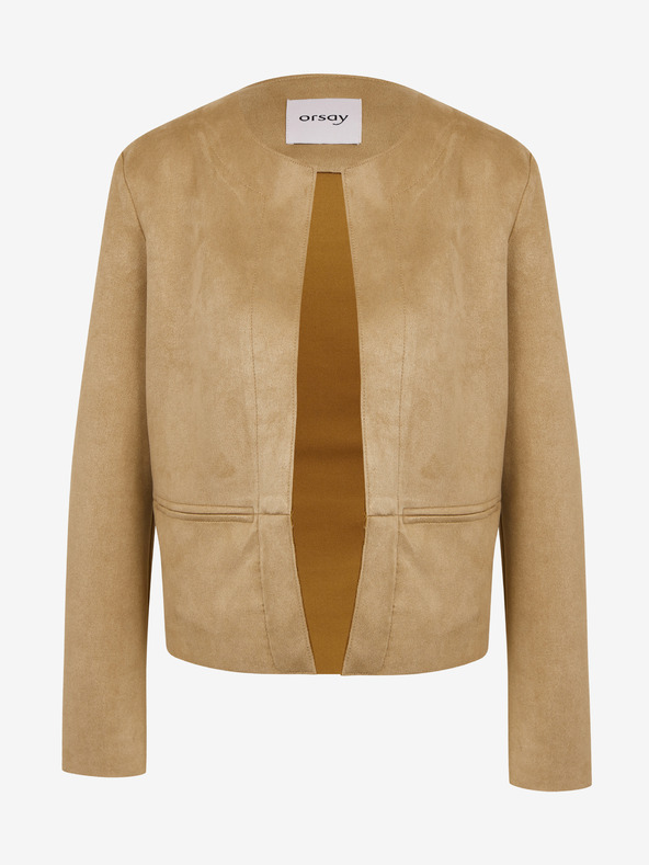 Orsay ORSAY világosbarna velúr női blézer