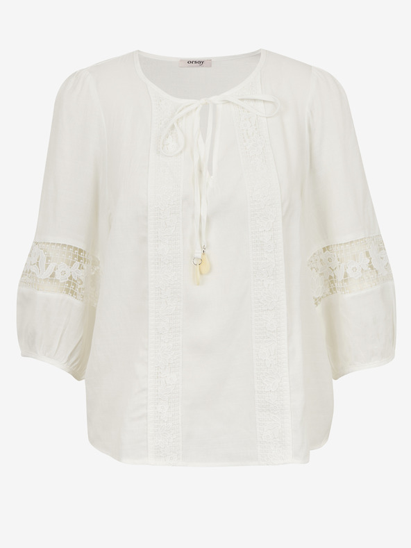 Orsay ORSAY fehér női blúz csipkével