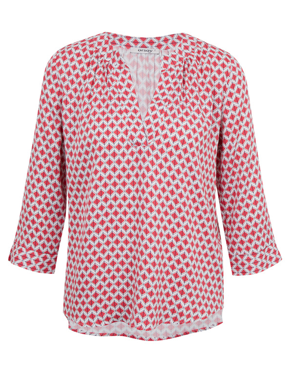 Orsay ORSAY fehér-rózsaszín mintás női blúz