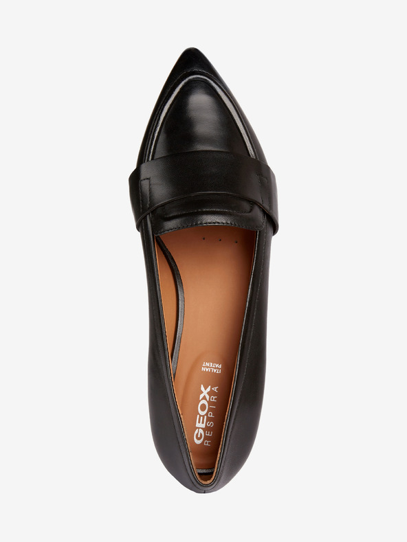 Geox Fekete női bőrből készült alacsony sarkú szandál Geox