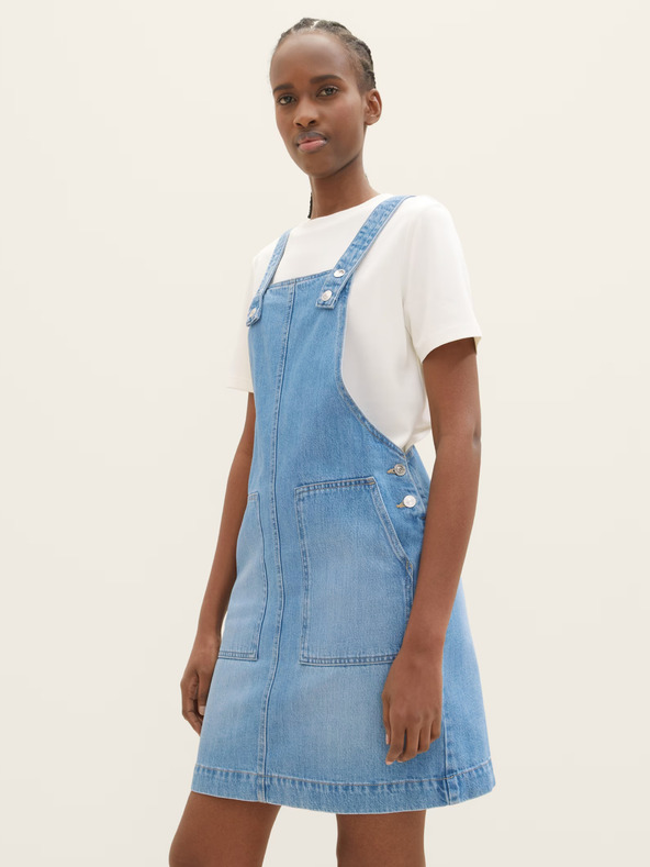 Tom Tailor Denim Kék női farmer ruha csipkével Tom Tailor Denim