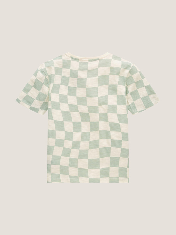 Tom Tailor Tom Tailor Zöld és krémszínű fiú kockás ing