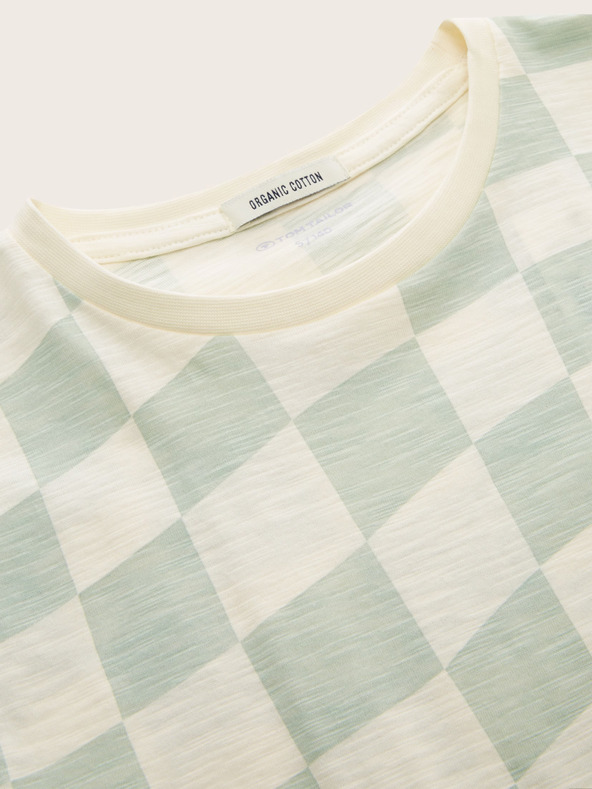 Tom Tailor Tom Tailor Zöld és krémszínű fiú kockás ing