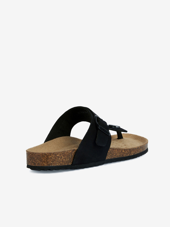 Geox Fekete női bőr flip flop Geox