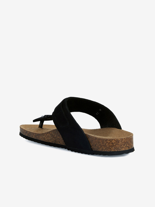 Geox Fekete női bőr flip flop Geox