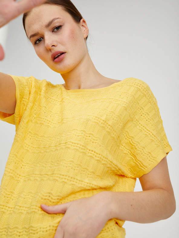 Orsay ORSAY sárga rövidujjú női pulóver