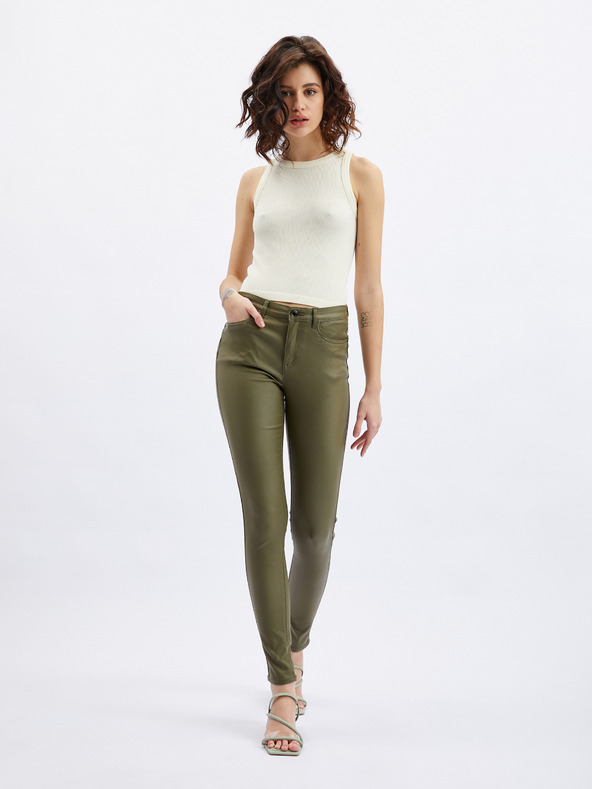 Orsay ORSAY khaki színű skinny fit női nadrág
