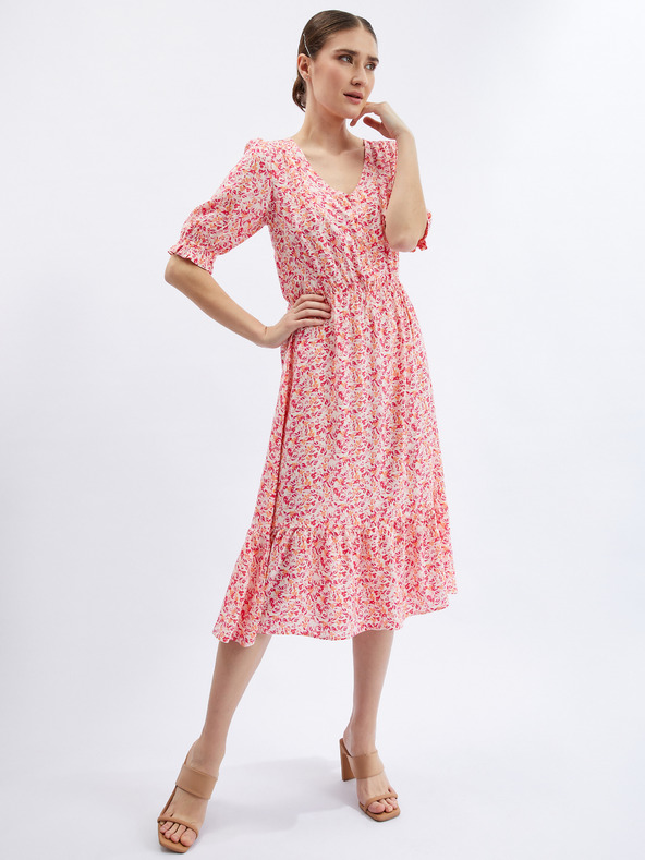 Orsay ORSAY narancssárga-rózsaszín virágmintás női ruha