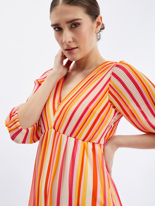 Orsay ORSAY rózsaszín-narancssárga csíkos női maxiruha