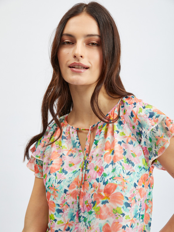 Orsay ORSAY rózsaszín-krémszínű női virágmintás blúz