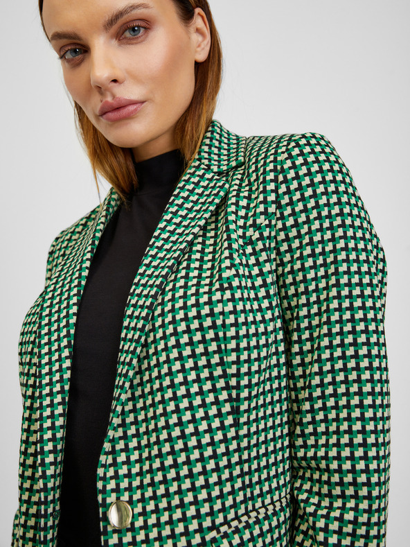 Orsay ORSAY fehér-zöld kockás női blézer