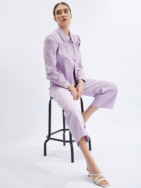 Orsay ORSAY halványlila, puffos ujjú női farmerdzseki