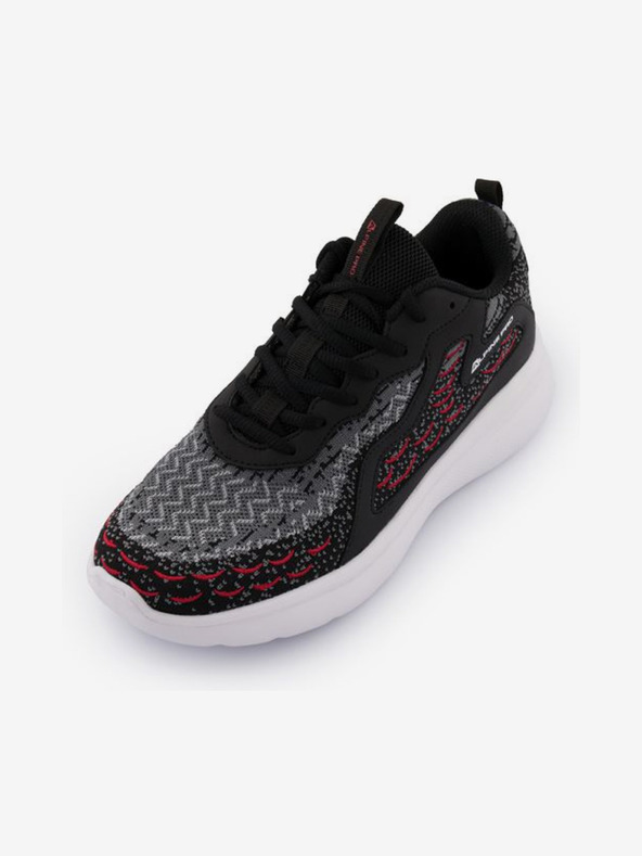 ALPINE PRO Szürke és fekete ALPINE PRO Belver férfi tornacipő