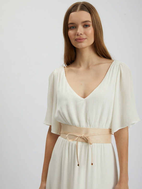 Orsay ORSAY bézs színű női öv szarvasbőrből