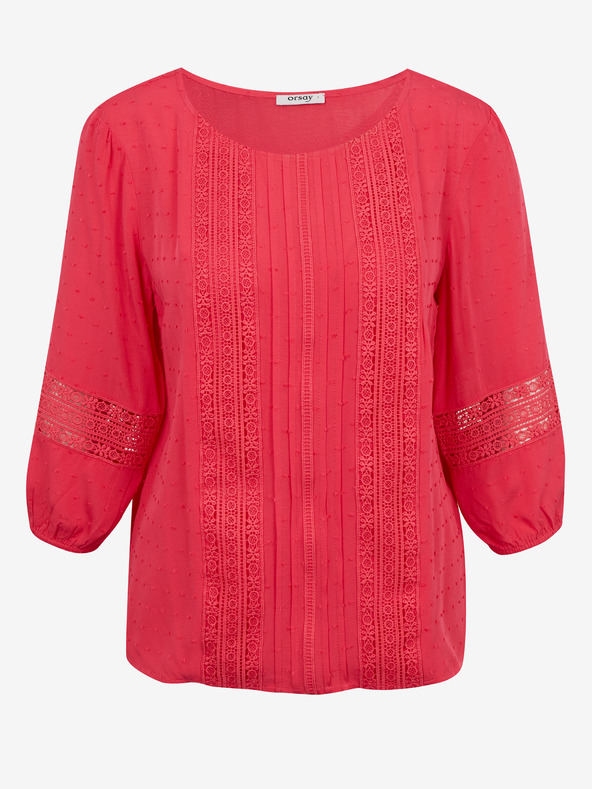 Orsay ORSAY sötétrózsaszín női blúz csipkével