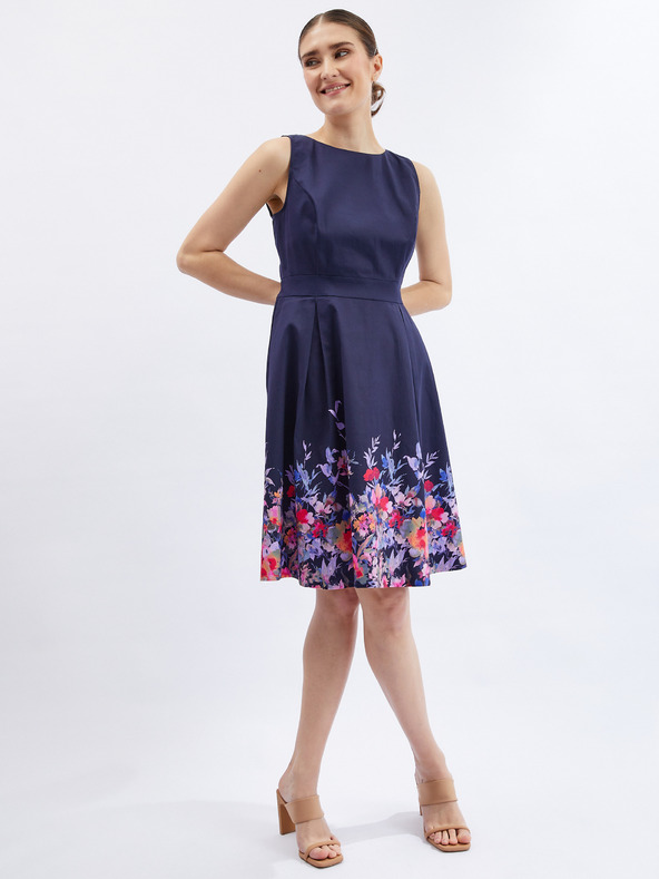 Orsay ORSAY sötét kék női virágmintás ruha