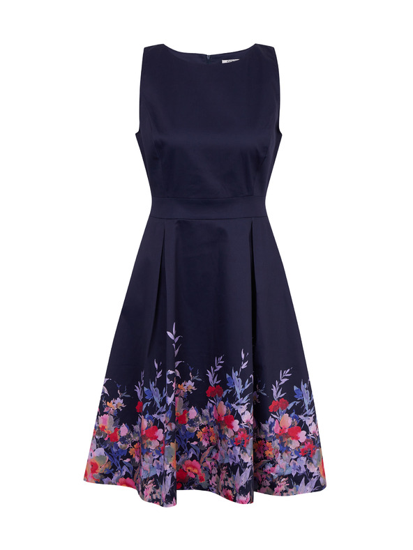 Orsay ORSAY sötét kék női virágmintás ruha