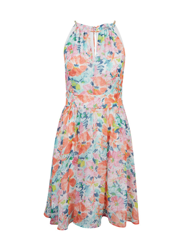 Orsay ORSAY piros-krémszínű női virágmintás ruha