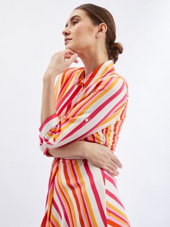 Orsay Piros-narancssárga csíkos ingruha ORSAY hölgyeknek
